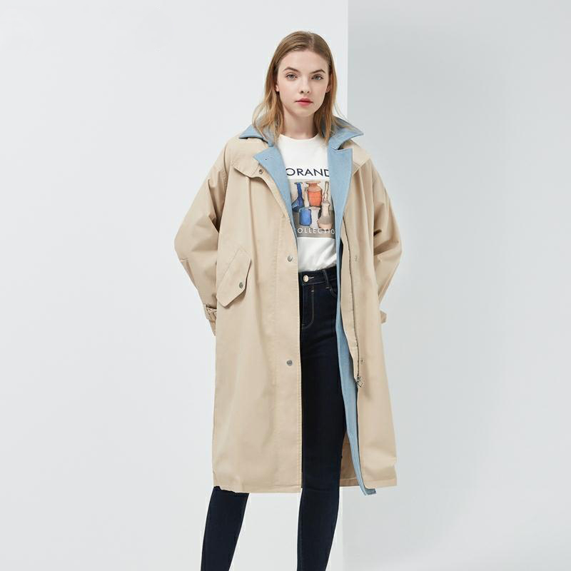 spring New Fashion Fake two Trench Female Windbreaker Women Casual Trench Office Lady Wild Loose trench, Tan;black
spring New Fashion Fake two Trench Female Windbreaker Women Casual Trench Office Lady Wild Loose trench, Tan;black