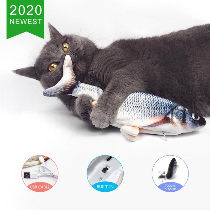Cat Toy Electronic USB Charging Simulation Fish Toys for Chewing Playing Biting Stuffed Pillow 30cm Interactive Moving Fish
Cat Toy Electronic USB Charging Simulation Fish Toys for Chewing Playing Biting Stuffed Pillow 30cm Interactive Moving Fish