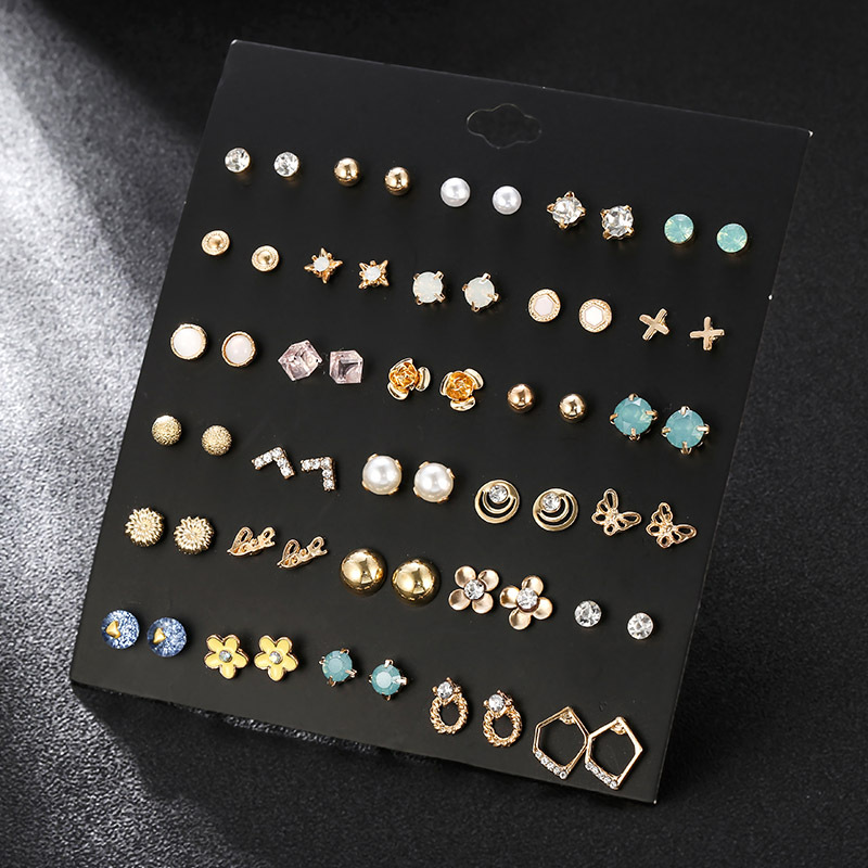 30Pair/Set Creative Stud Earrings Sets For Women Girls Christmas Gifts Earring Dripping Oil Flower Resin Pearl Crystal Jewelry
30Pair/Set Creative Stud Earrings Sets For Women Girls Christmas Gifts Earring Dripping Oil Flower Resin Pearl Crystal Jewelry