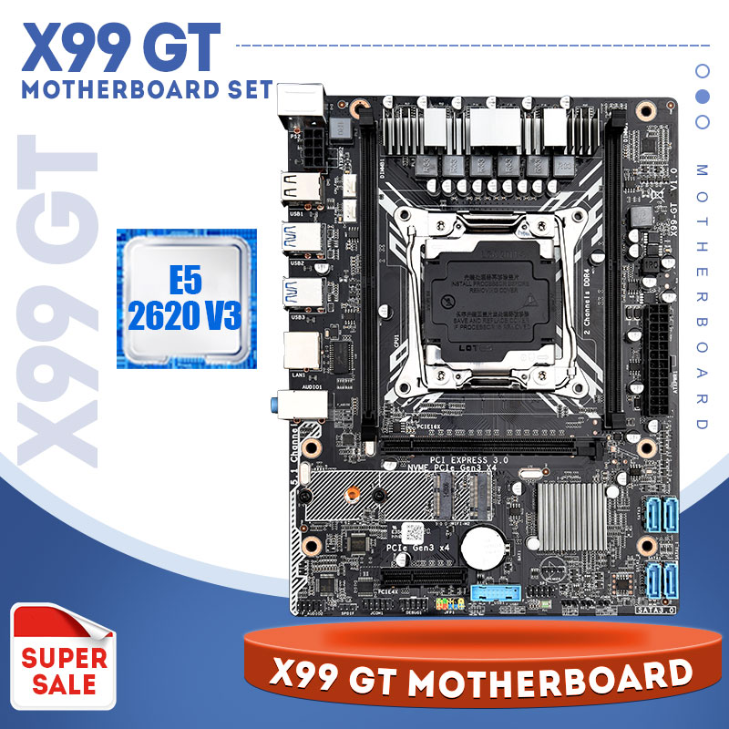 X99 GT motherboard set Combo Xeon E5 2620 V3 LGA2011-3 Processor USB3.0 NVME M.2 SSD Mainboard Support DDR4 Memory RAM
X99 GT motherboard set Combo Xeon E5 2620 V3 LGA2011-3 Processor USB3.0 NVME M.2 SSD Mainboard Support DDR4 Memory RAM