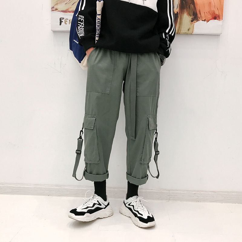 Autumn Cotton Cargo Pants Men's Fashion Solid Color Multi-pocket Overalls Men Streetwear Wild Loose Straight Casual Pants Mens, Army green
Autumn Cotton Cargo Pants Men's Fashion Solid Color Multi-pocket Overalls Men Streetwear Wild Loose Straight Casual Pants Mens, Army green