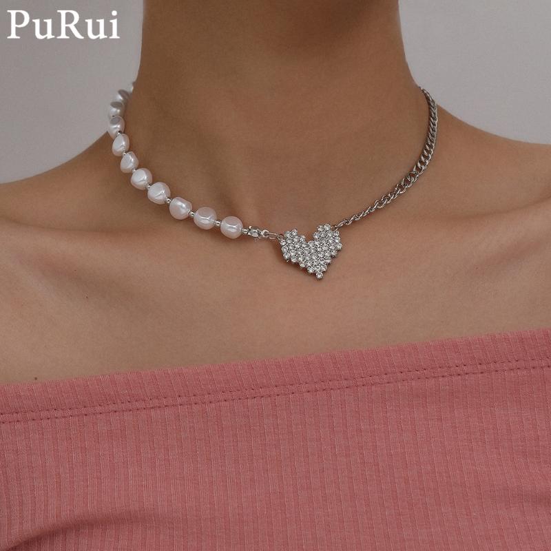 Baroque Pearl Crystal Lover Heart Pendant Choker Necklace for Women Bohemia Imitation Pearl Chain Necklace Fashion Jewelry
Baroque Pearl Crystal Lover Heart Pendant Choker Necklace for Women Bohemia Imitation Pearl Chain Necklace Fashion Jewelry