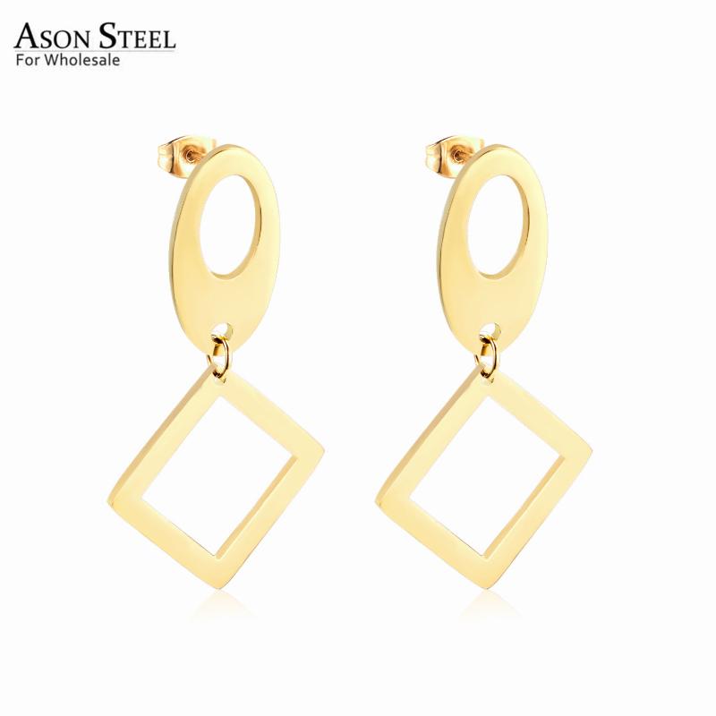 ASONSTEEL Classic Gold Silver Color Square Pendant Dangle Earrings Stainless Steel Drop Earring for Women Accessories Jewelry
ASONSTEEL Classic Gold Silver Color Square Pendant Dangle Earrings Stainless Steel Drop Earring for Women Accessories Jewelry