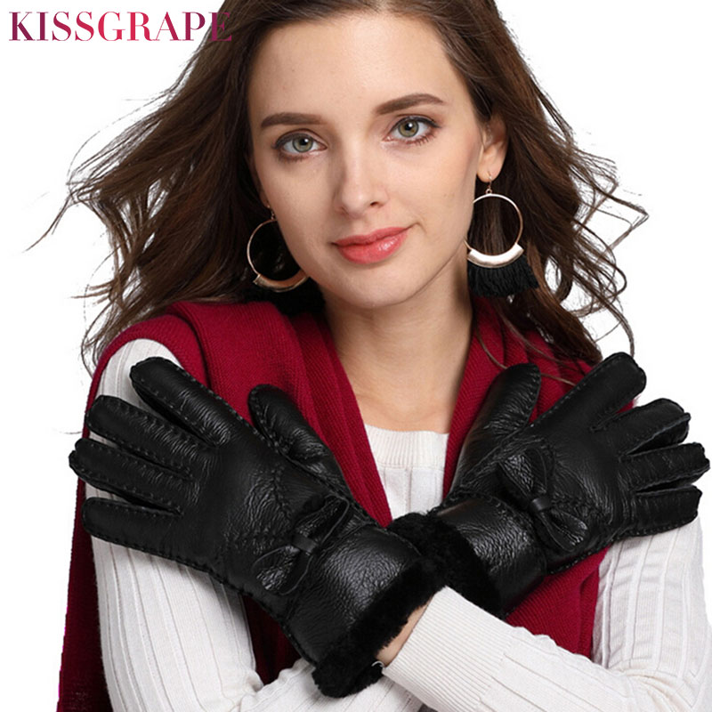 Russian Winter Natural Sheep Fur Gloves for Women's Ladies Thicken Wool Fur Gloves Female Outdoor Ski Guantes
Russian Winter Natural Sheep Fur Gloves for Women's Ladies Thicken Wool Fur Gloves Female Outdoor Ski Guantes