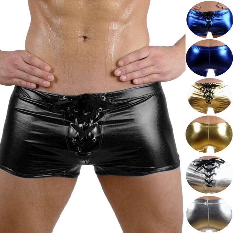 Underpants Sexy Men' Boxer Lingerie Wet Look Leather Shorts PVC Latex Club Patent Underwear Male Boxers Plus Size -3XL, Black
Underpants Sexy Men' Boxer Lingerie Wet Look Leather Shorts PVC Latex Club Patent Underwear Male Boxers Plus Size -3XL, Black