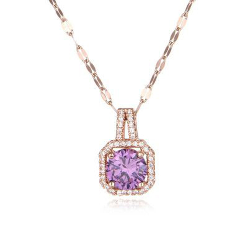 FashionSimpleShining CrystalCubicZirconia geometric metal alloy necklace women's clavicle chain anniversary Valentine's Day gift
FashionSimpleShining CrystalCubicZirconia geometric metal alloy necklace women's clavicle chain anniversary Valentine's Day gift