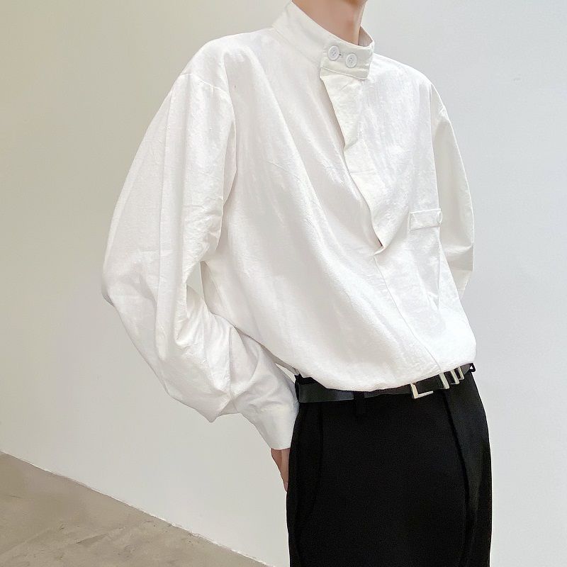 EWQ / men's wear sexy stand collar autumn shirts for male 2020 new pullover loose linen cotton vintage causal tops 9Y3182, Black
EWQ / men's wear sexy stand collar autumn shirts for male 2020 new pullover loose linen cotton vintage causal tops 9Y3182, Black