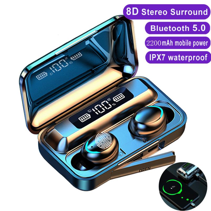 TWS Wireless Bluetooth Earphone 5.0 Touch 9D Stereo Sport Music Waterproof LED Display Airbuds Headset With Mic 
TWS Wireless Bluetooth Earphone 5.0 Touch 9D Stereo Sport Music Waterproof LED Display Airbuds Headset With Mic