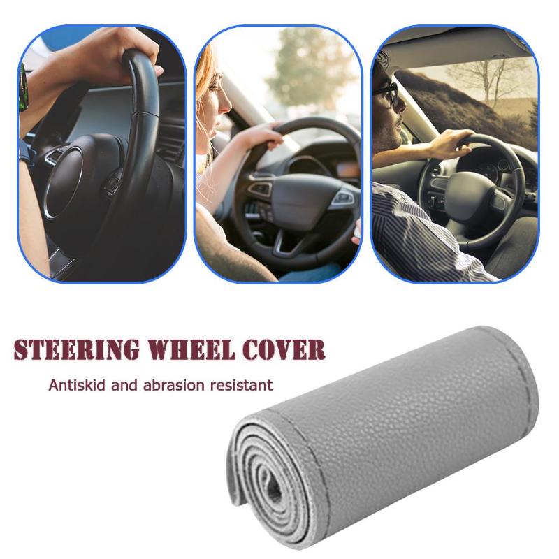VODOOL Car Steering Wheel Braid On Protective Case Leather Auto Styling Covers w/ Needle+Thread for Diameter 38cm Steering Wheel
VODOOL Car Steering Wheel Braid On Protective Case Leather Auto Styling Covers w/ Needle+Thread for Diameter 38cm Steering Wheel