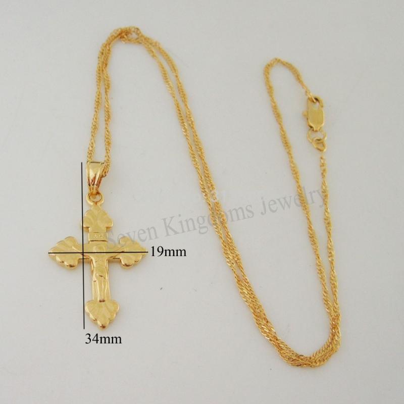Foromance/ GREAT - YELLOW GOLD OVERLAY COATED 18" NECKLACE&SMALL JESUS CROSS GOD PENDANT HANGS 1.34" /Great Money Maker
Foromance/ GREAT - YELLOW GOLD OVERLAY COATED 18" NECKLACE&SMALL JESUS CROSS GOD PENDANT HANGS 1.34" /Great Money Maker