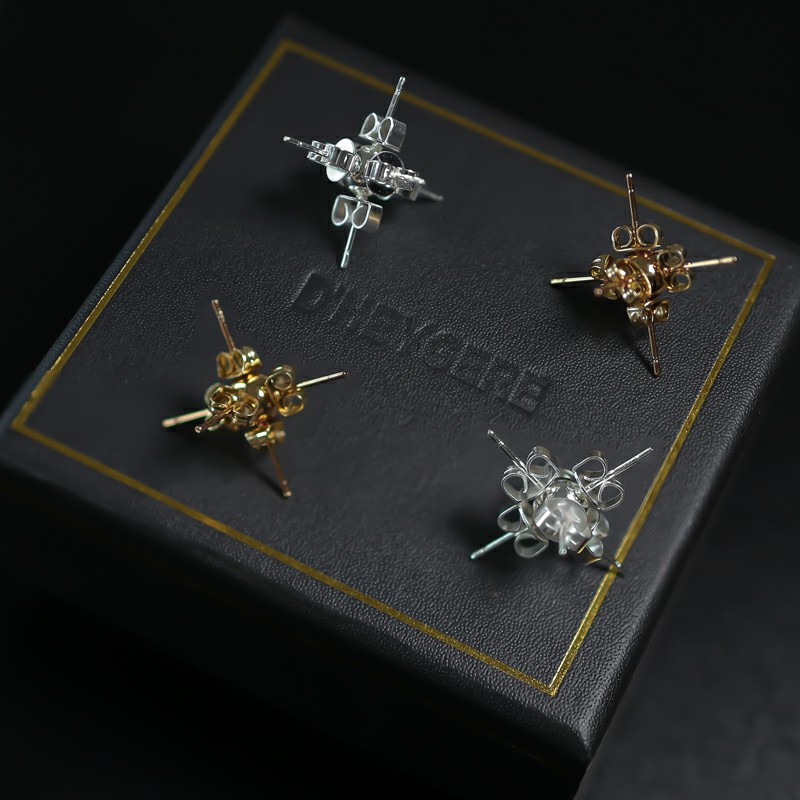 DHEYGERE satellite earrings niche design sense 2020 new exquisite cool stereo earrings men and women ins tide Party Wedding Gifts