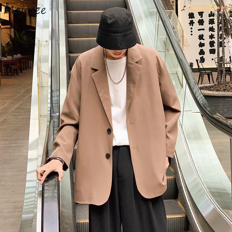 Blazers Men Autumn Single Breasted Solid Retro Fashion Unisex Oversize Loose Casual British Style Teens Male Suits Streetwear, Black
Blazers Men Autumn Single Breasted Solid Retro Fashion Unisex Oversize Loose Casual British Style Teens Male Suits Streetwear, Black