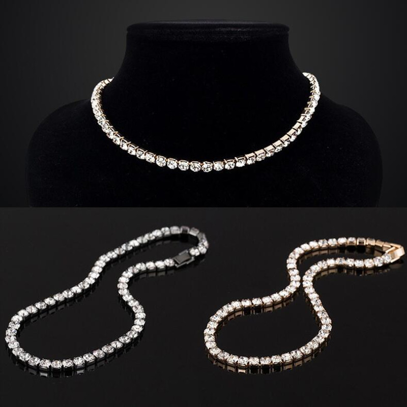 Europe and America Rhinestone Choker Necklaces Trendy Gold Silver Color Crystal Necklace for Women Girls Statement Jewelry Gift
Europe and America Rhinestone Choker Necklaces Trendy Gold Silver Color Crystal Necklace for Women Girls Statement Jewelry Gift