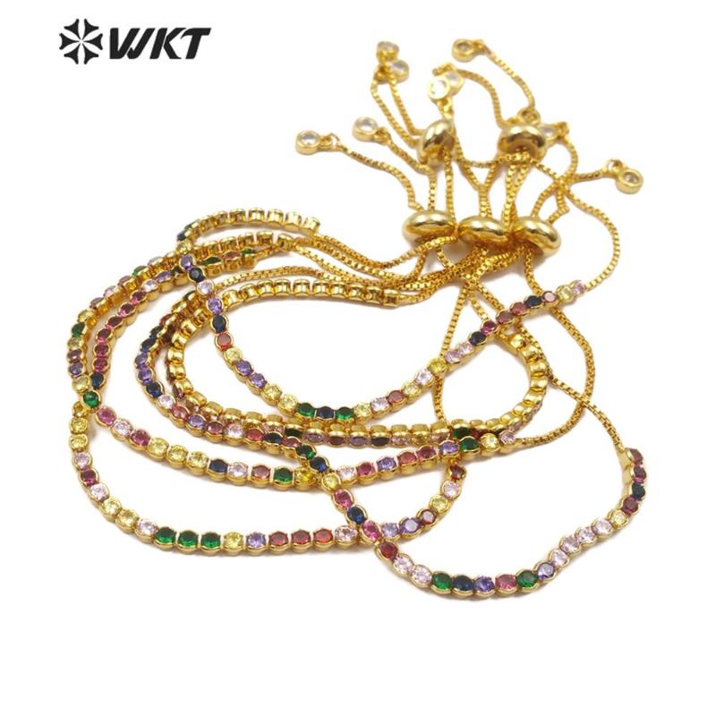 WT-MB109 Adjustable Multi Colors Cubic Zirconia Bracelet Colorful Stone Bangle 3 Color Chain Fashion Elegant Woman Jewelry
WT-MB109 Adjustable Multi Colors Cubic Zirconia Bracelet Colorful Stone Bangle 3 Color Chain Fashion Elegant Woman Jewelry