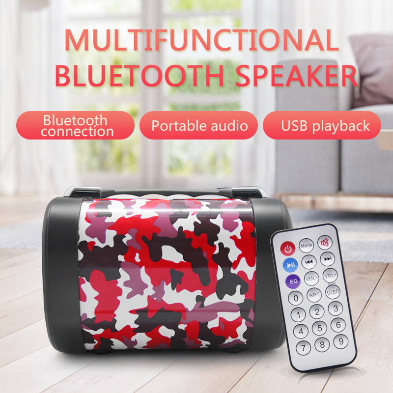 Portable subwoofer wireless remote control speaker 3D digital audio hands-free speaker support FM TF card USB playback
Portable subwoofer wireless remote control speaker 3D digital audio hands-free speaker support FM TF card USB playback