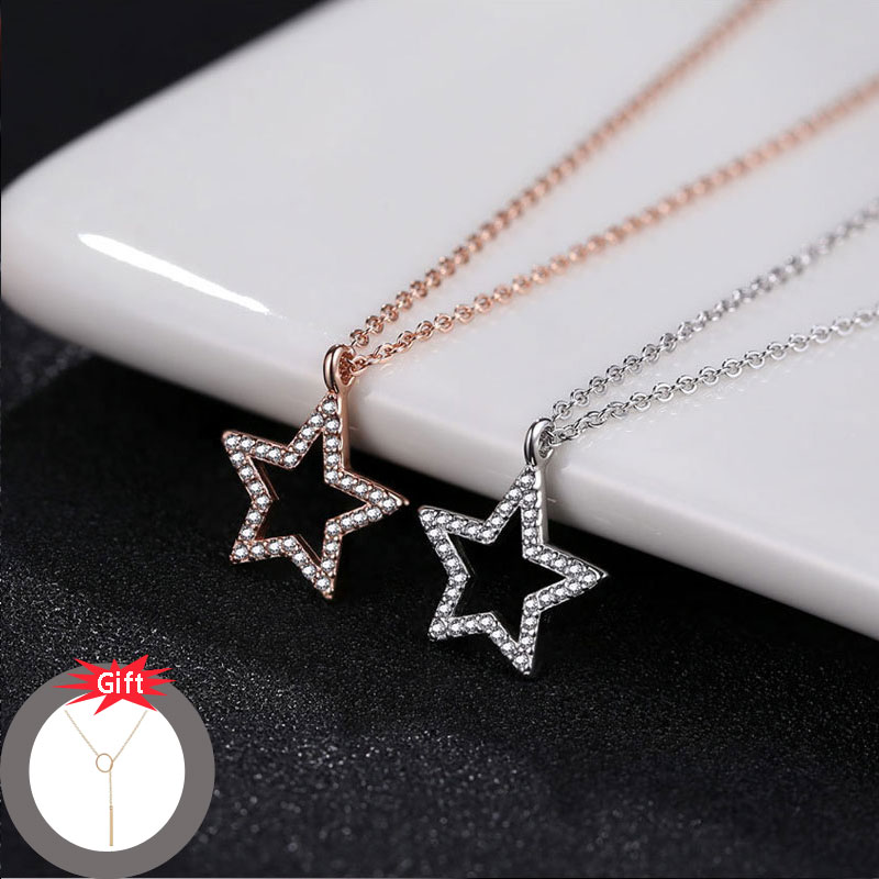 Ataullah Glint Pentagram Necklace 925 Sterling Silver Necklaces Exquisite Zircon Chain for Women Girl Jewelry Bijoux NW059
Ataullah Glint Pentagram Necklace 925 Sterling Silver Necklaces Exquisite Zircon Chain for Women Girl Jewelry Bijoux NW059