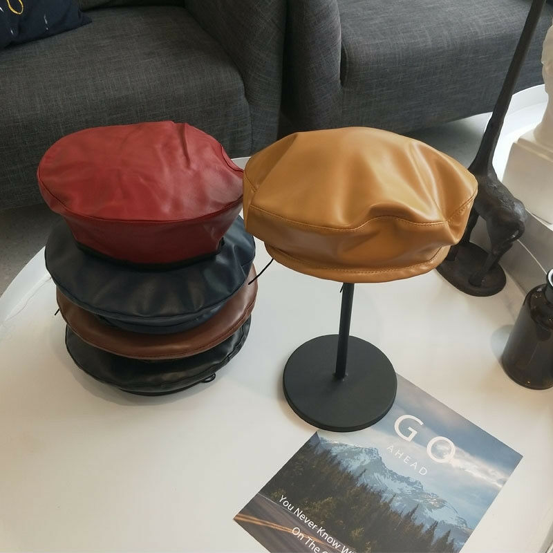 New Autumn Winter Retro Classic PU Leather Beret Sweet Girl Elegant Ladies Women Solid Color Casual Fashion Hat Cap 5 Colors, Black
New Autumn Winter Retro Classic PU Leather Beret Sweet Girl Elegant Ladies Women Solid Color Casual Fashion Hat Cap 5 Colors, Black