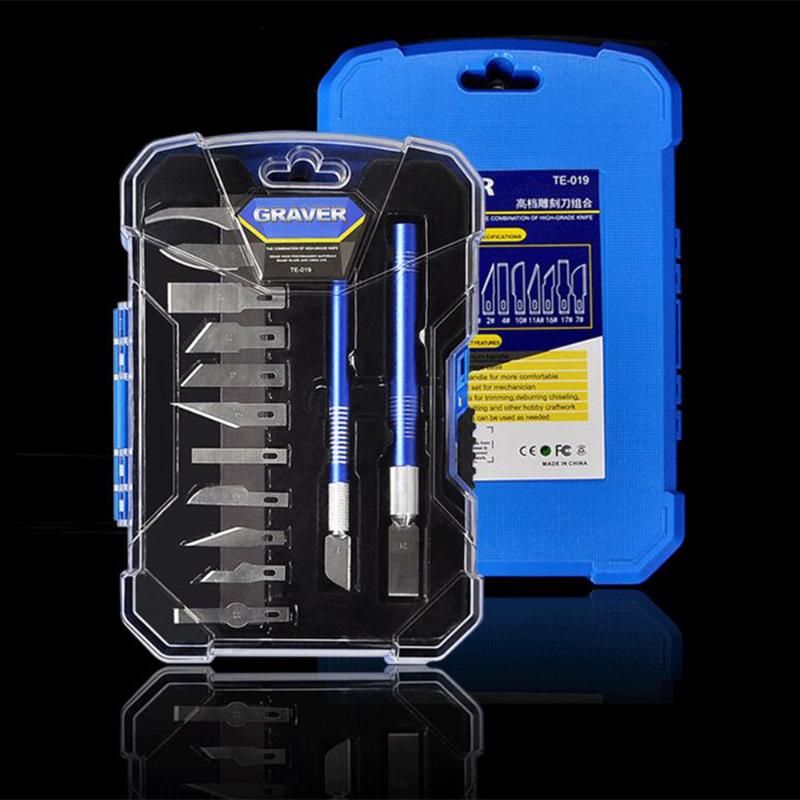 15in1 Mobile Phone PCB CPU DIY Repair Tools Set Engraving Knife Blades Metal Wood Carving Knife Non-slip Scalpel Craft
15in1 Mobile Phone PCB CPU DIY Repair Tools Set Engraving Knife Blades Metal Wood Carving Knife Non-slip Scalpel Craft