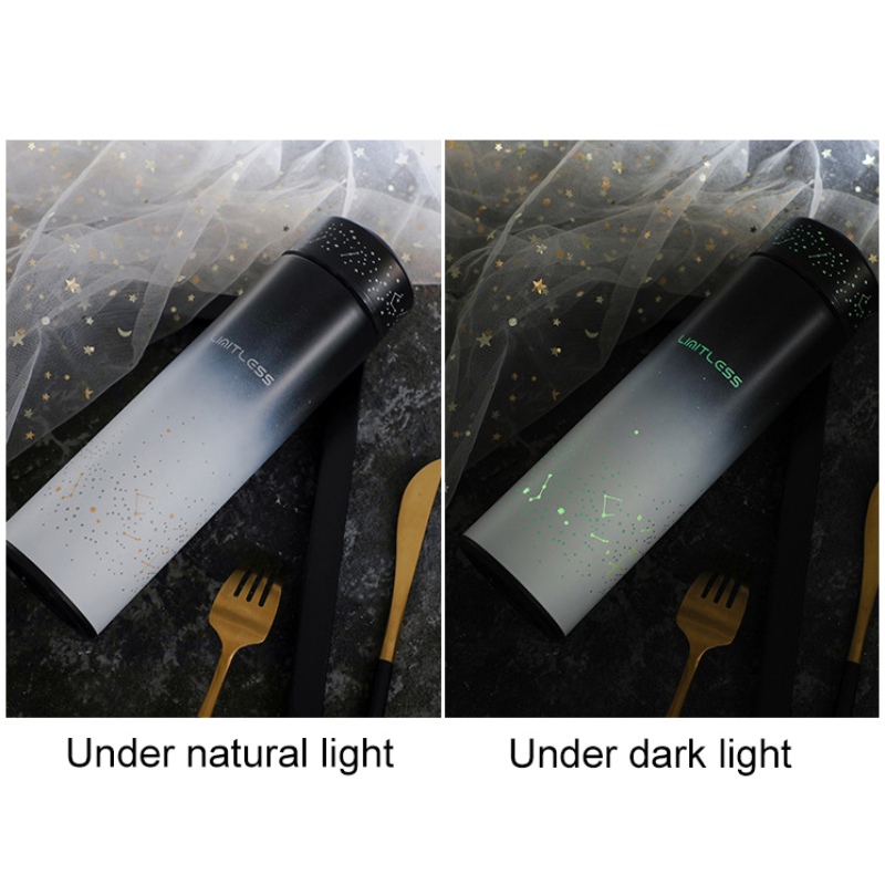 Christmas romantic night sky fluorescent elk fashion kettle vacuum insulated stainless steel hand warmer mug