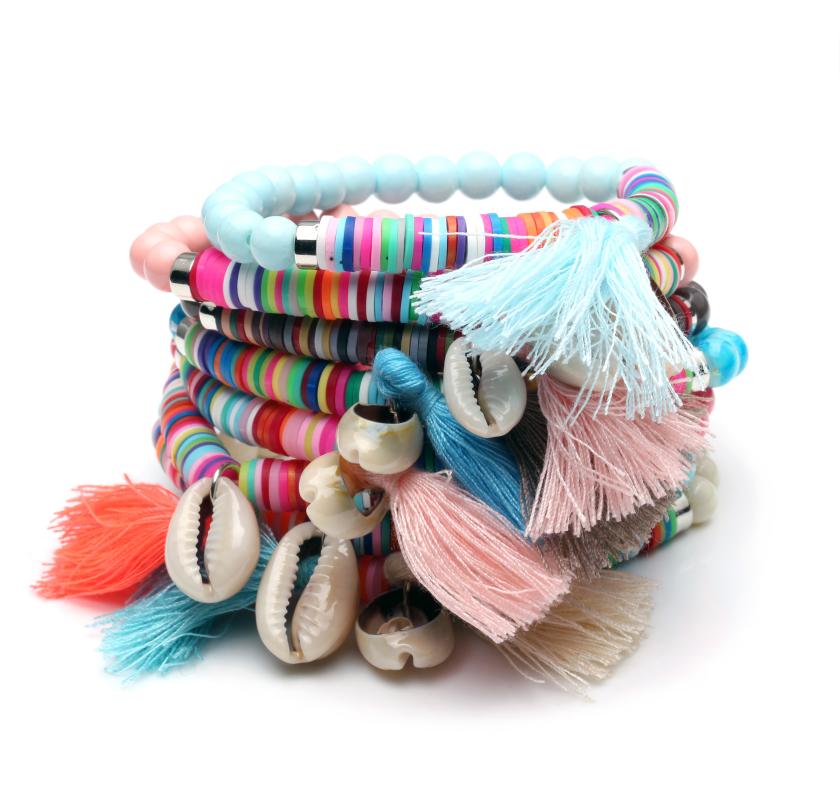Boho Polymer Clay Disc Heishi Beads Cowrie Seashell Tassels Stretch Bracelet Women Men Colorful Mix Beads Shells Jewelry Present
Boho Polymer Clay Disc Heishi Beads Cowrie Seashell Tassels Stretch Bracelet Women Men Colorful Mix Beads Shells Jewelry Present