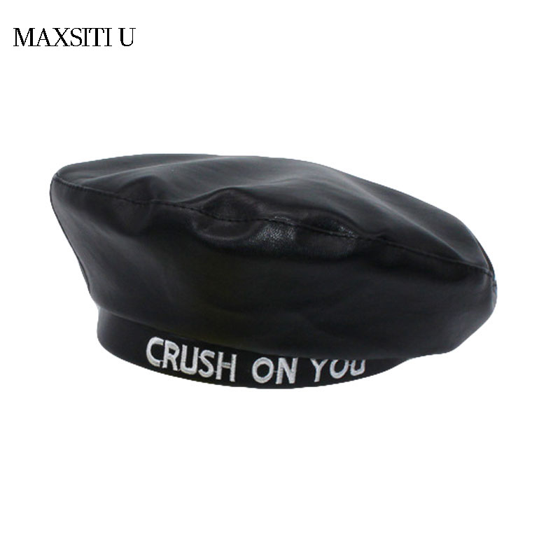 MAXSITI U PU hat embroidery letter simple beret female spring and autumn fashion leisure cap, Black
MAXSITI U PU hat embroidery letter simple beret female spring and autumn fashion leisure cap, Black