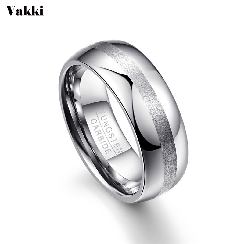 VAKKI 8mm Width Polishing Men Ring Tungsten Carbide Brushed Finish Wedding Bands Multi-size Anillos para hombres Pierscienie
VAKKI 8mm Width Polishing Men Ring Tungsten Carbide Brushed Finish Wedding Bands Multi-size Anillos para hombres Pierscienie