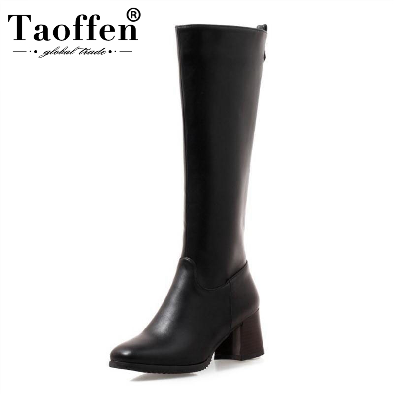 TAOFFEN Size 32-46 Women Knee High Boots Warm Fur Zipper Thick Heel Boots Elegant Mature Shoes Woman Winter Footwear, Black
TAOFFEN Size 32-46 Women Knee High Boots Warm Fur Zipper Thick Heel Boots Elegant Mature Shoes Woman Winter Footwear, Black