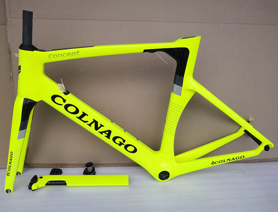 Colnago concept bike frame T1100 UD carbon road frame bicycle good quality carbon bike frames 15 colors, T01 color
Colnago concept bike frame T1100 UD carbon road frame bicycle good quality carbon bike frames 15 colors, T01 color