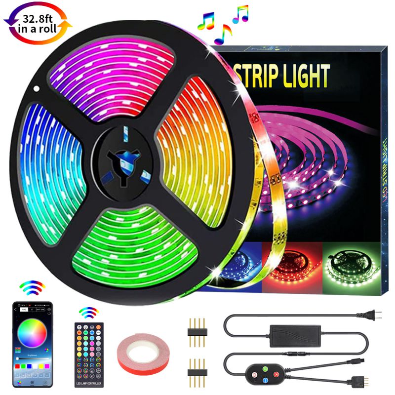 LED Strip Lights Music Sync LED Strip Light RGB Light Rope Lights Kit With Remote Flowing For Car For Home
LED Strip Lights Music Sync LED Strip Light RGB Light Rope Lights Kit With Remote Flowing For Car For Home