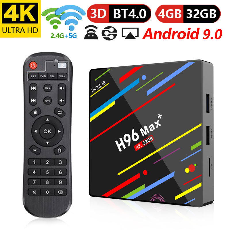 H96 Max Plus RK3328 Quad Core Android 9.0 4GB RAM 32GB ROM Android TV Box 2.4/5G WIFI Smart TV Box
H96 Max Plus RK3328 Quad Core Android 9.0 4GB RAM 32GB ROM Android TV Box 2.4/5G WIFI Smart TV Box
