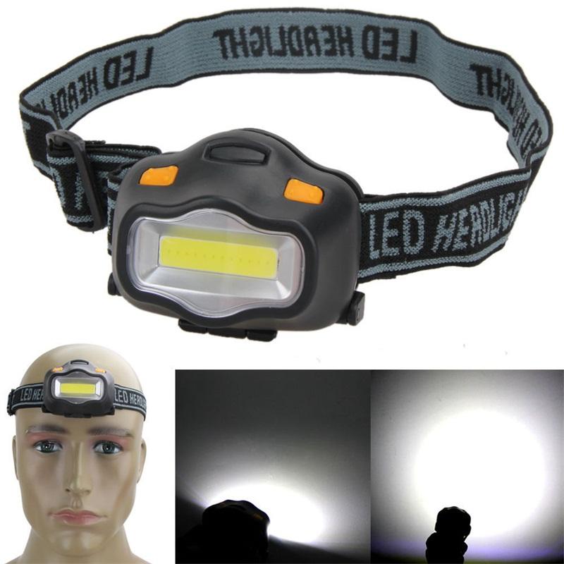 WholeClimbing Hiking Headlight Waterproof 3W Fishing Camping Outdoor Portable Bright Head Lamp Button Switch White Light 4 5q