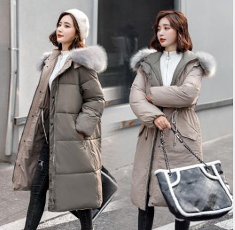 Wholesale fashion women's winter new mid-length double-sided large fur collar cotton jacket, Khaki
Wholesale fashion women's winter new mid-length double-sided large fur collar cotton jacket, Khaki