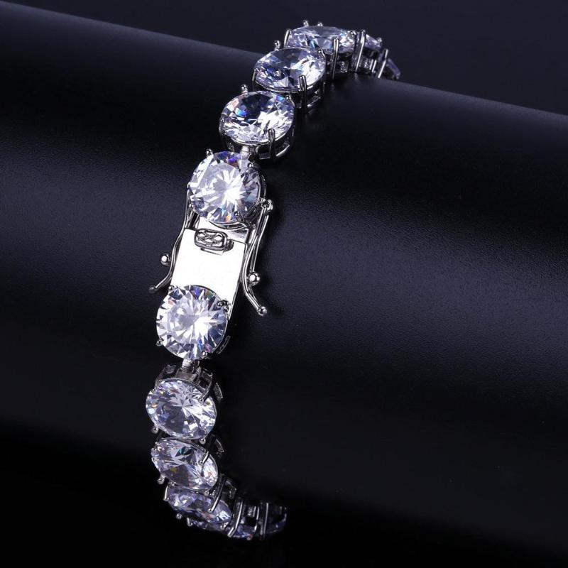 10mm + Cubic Zirconia Bling Iced Out Tennis Bracelet for Men Hip Hop Rapper Jewelry Silver Color 1 Row CZ Charm Bracelets
10mm + Cubic Zirconia Bling Iced Out Tennis Bracelet for Men Hip Hop Rapper Jewelry Silver Color 1 Row CZ Charm Bracelets
