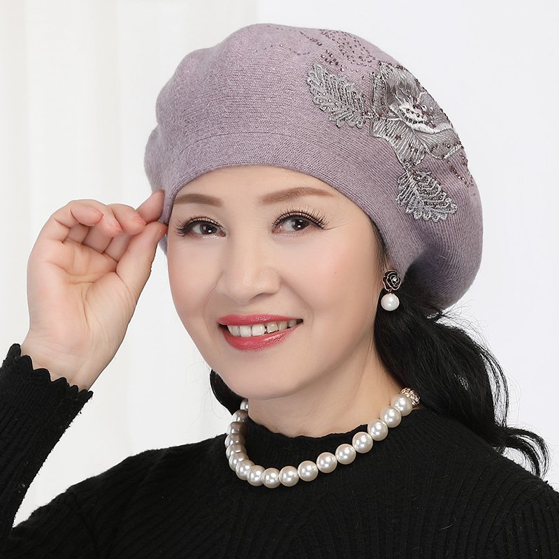 Women Beret Winter Wool Hat Knit Beanie Autumn Warm Flowers Rhinestone Double Layers Skiing Snow Soft Outdoor Accessory Female, Khaki
Women Beret Winter Wool Hat Knit Beanie Autumn Warm Flowers Rhinestone Double Layers Skiing Snow Soft Outdoor Accessory Female, Khaki