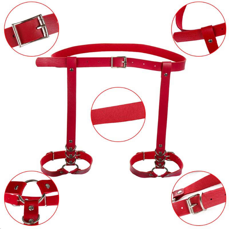 Sexy Women PU Leather Waist Leg Thigh Suspenders Garter Belt Strap Body Leg Ring Belt Gothic Strap Waist Thigh Suspenders