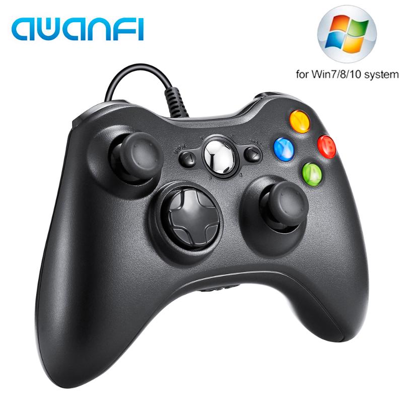 

AWANFI USB Wired Wireless Vibration Gamepad Joystick For PC Controller For Windows 7 / 8 / 10 Xbox 360 Joypad