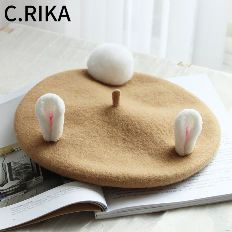 Autumn Winter Wool Felt Berets Women Fashion Ears Beret Hat Lady Girls Vintage Warm French Hat Fashion Painter Cap, Pink
Autumn Winter Wool Felt Berets Women Fashion Ears Beret Hat Lady Girls Vintage Warm French Hat Fashion Painter Cap, Pink