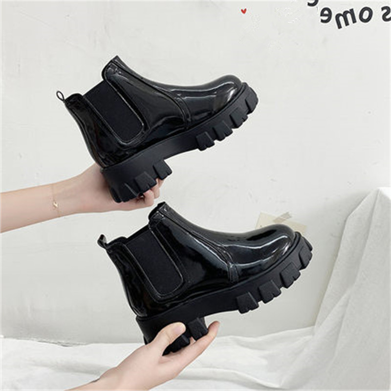 2020 New Spring Patent leather Ankle Boots Women Motorcycle Boots Female Fashion Shoes Woman Thick Sole Punk Boot Black Eu 35-39, Black matte light
2020 New Spring Patent leather Ankle Boots Women Motorcycle Boots Female Fashion Shoes Woman Thick Sole Punk Boot Black Eu 35-39, Black matte light