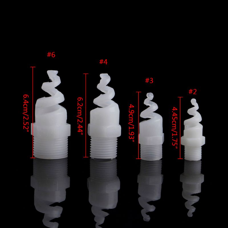 5Pcs Plastic PP Spiral Cone Nozzle Spray Sprinkler Head 1/4" 3/8" 1/2" 3/4" bspt D08F
5Pcs Plastic PP Spiral Cone Nozzle Spray Sprinkler Head 1/4" 3/8" 1/2" 3/4" bspt D08F