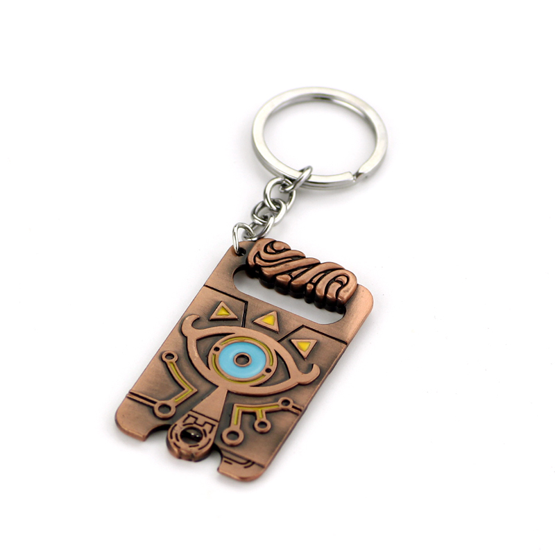 Legend of Zelda Keychain Sheikah Slate Pendant Handmade Keyring Breath of the Wild Game Jewelry key Holder llavero zelda COSPLAY1