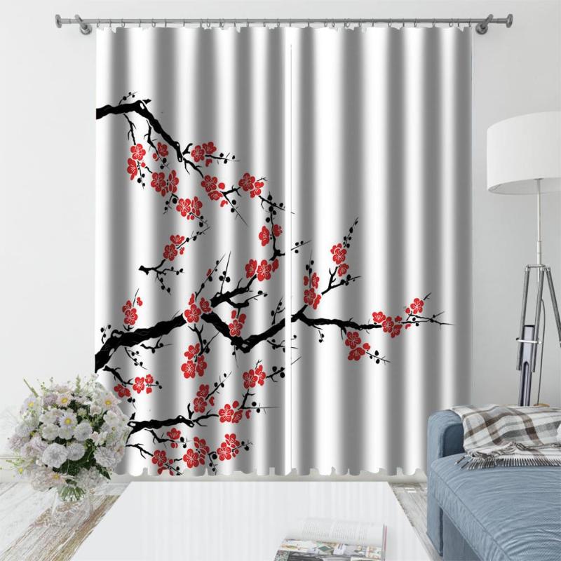 High Quality Blackout Curtain red plum blossom Living Room Bedroom Curtain Chinese Large 3D Printing, As the photo
High Quality Blackout Curtain red plum blossom Living Room Bedroom Curtain Chinese Large 3D Printing, As the photo