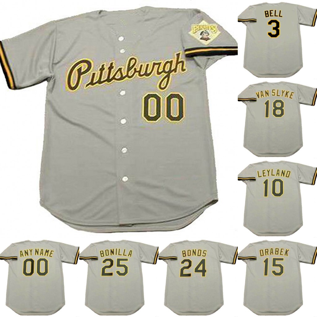 Custom 1992 Baseball Basenall Jersey 24 BARRY BONDS 25 BOBBY BONILLA 3 JAY BELL 10 JIM LEYLAND 15 DOUG DRABEK 18 ANDY VAN SLYKE, As pic
Custom 1992 Baseball Basenall Jersey 24 BARRY BONDS 25 BOBBY BONILLA 3 JAY BELL 10 JIM LEYLAND 15 DOUG DRABEK 18 ANDY VAN SLYKE, As pic
