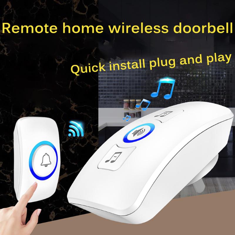 Home Welcome Doorbell Wireless Doorbell Waterproof 150M Remote UK Plug Smart Door Bell Chime Long-Distance Waterproof Music Bell
Home Welcome Doorbell Wireless Doorbell Waterproof 150M Remote UK Plug Smart Door Bell Chime Long-Distance Waterproof Music Bell