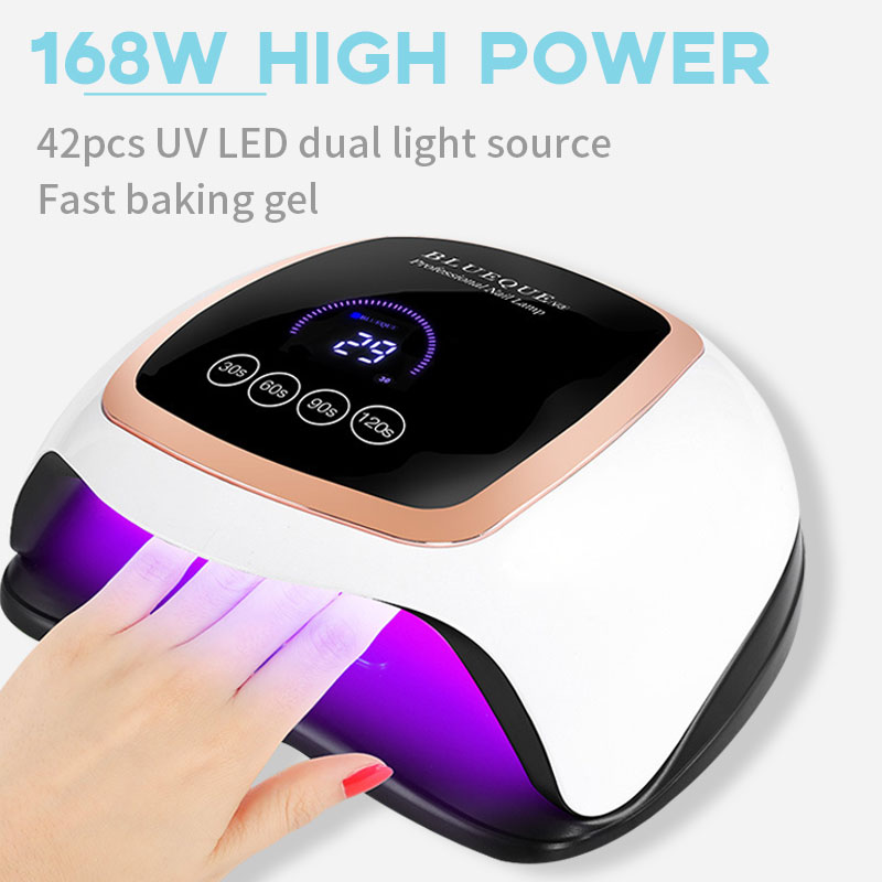 168W Nail Dryer UV Lamp For Nail 42 LED Lamp for Drying Gel Polish Art Tools Fast Ultraviolet Drying Manicure, Eu plug nail dryer
168W Nail Dryer UV Lamp For Nail 42 LED Lamp for Drying Gel Polish Art Tools Fast Ultraviolet Drying Manicure, Eu plug nail dryer