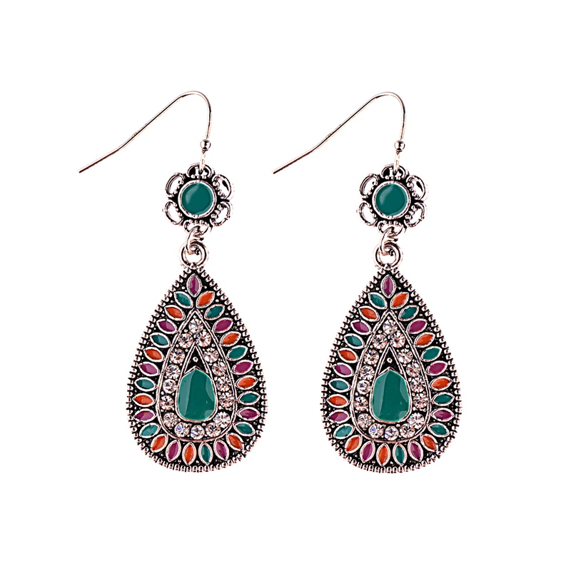 New Arrival 9 Colors Enamel Tear Drop Shaped Rhinestone Bohemia Style Earrings Silver Color Shard Flower Drop Earrings
New Arrival 9 Colors Enamel Tear Drop Shaped Rhinestone Bohemia Style Earrings Silver Color Shard Flower Drop Earrings