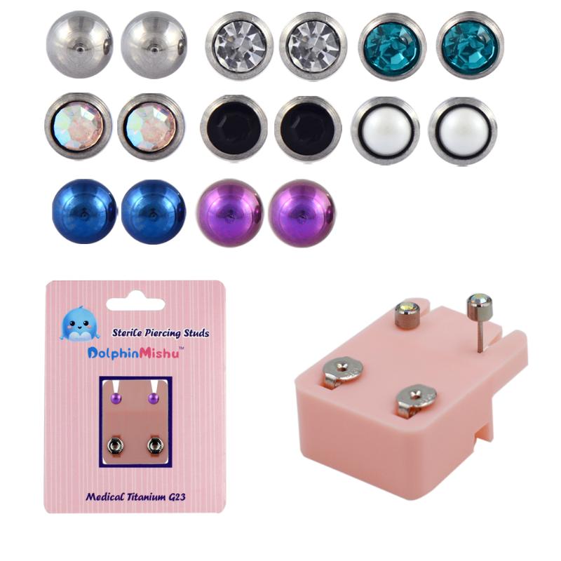 Stud CHUANCI1 Pair G23 Titanium Ear Studs CZ Ball Sterilized Packaged Earrings Women Baby Gifts Body Piercing Jewelry
Stud CHUANCI1 Pair G23 Titanium Ear Studs CZ Ball Sterilized Packaged Earrings Women Baby Gifts Body Piercing Jewelry