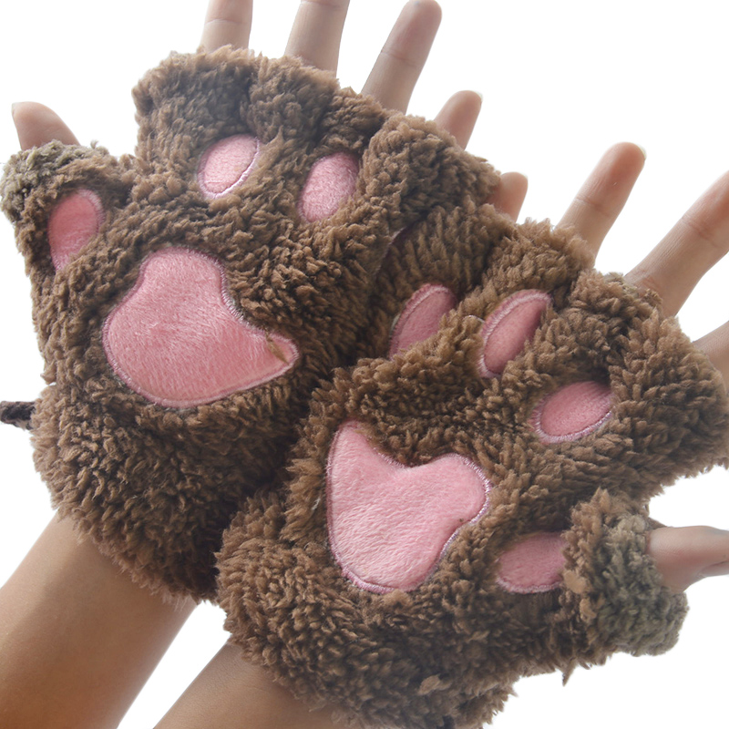 INDJXND 1Pair Women Girls Lovely Gloves Winter Warm Fingerless Gloves Fluffy Bear Cat Plush Claw Half Finger Glove Mitten
INDJXND 1Pair Women Girls Lovely Gloves Winter Warm Fingerless Gloves Fluffy Bear Cat Plush Claw Half Finger Glove Mitten