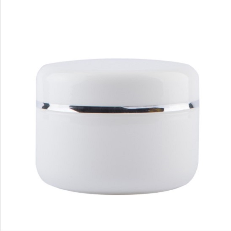 White Empty Refillable Cosmetic Bottle Plastic Jars with Lid Make Up Face Cream Lotion Storage Container Travel Bottle