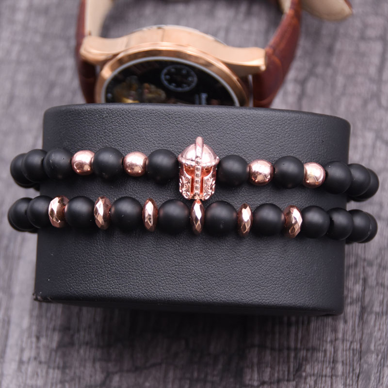 2PCS/set Men bracelet 8mm Stone Armor Helmets Charm Bracelet Men Jewelry Bracelets for women pulseras mujer
2PCS/set Men bracelet 8mm Stone Armor Helmets Charm Bracelet Men Jewelry Bracelets for women pulseras mujer