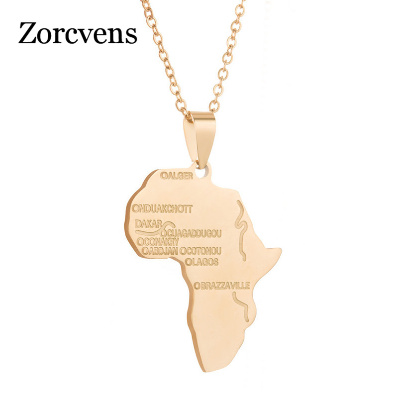 Modyle Fashion Vintage Black Silver Color Gold Color Stainless steel Africa Map Pendant Necklace for Men Women
Modyle Fashion Vintage Black Silver Color Gold Color Stainless steel Africa Map Pendant Necklace for Men Women